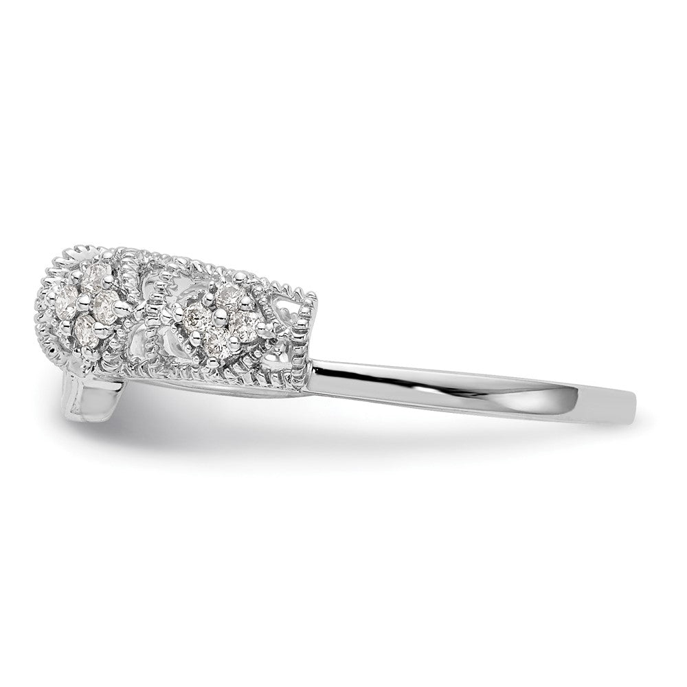 0.10ct. CZ Solid Real 14K White Gold WrapRing