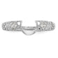 0.10ct. CZ Solid Real 14K White Gold WrapRing