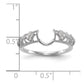 0.10ct. CZ Solid Real 14K White Gold WrapRing