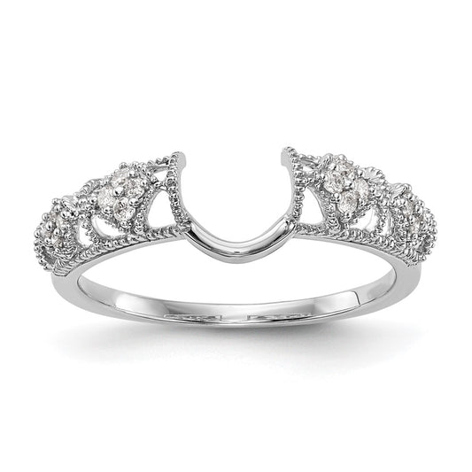14K White Gold Real Diamond Wrap