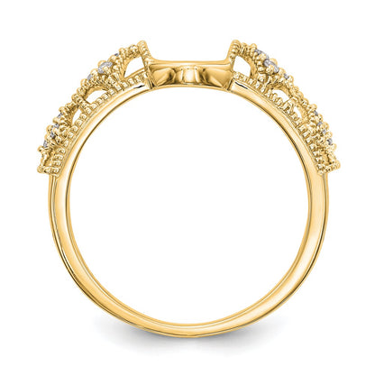 14K Yellow Gold Real Diamond Wrap
