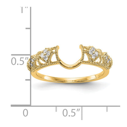 14K Yellow Gold Real Diamond Wrap