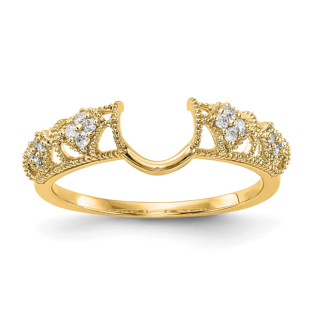14K Yellow Gold Real Diamond Wrap