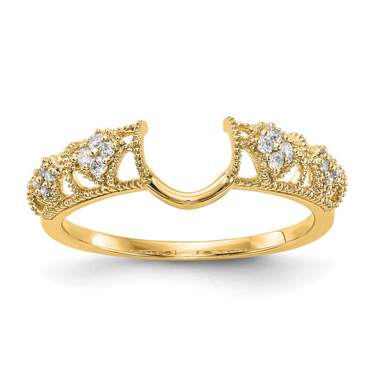 14K Yellow Gold Real Diamond Wrap