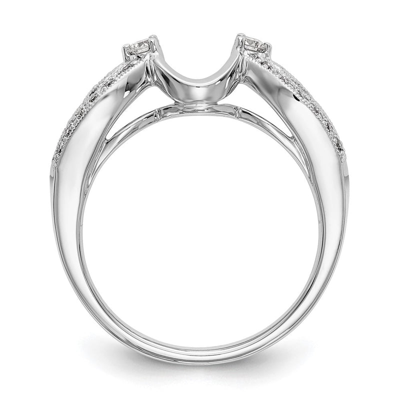14K White Gold Real Diamond Wrap