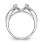 0.25ct. CZ Solid Real 14K White Gold WrapRing