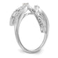 0.25ct. CZ Solid Real 14K White Gold WrapRing