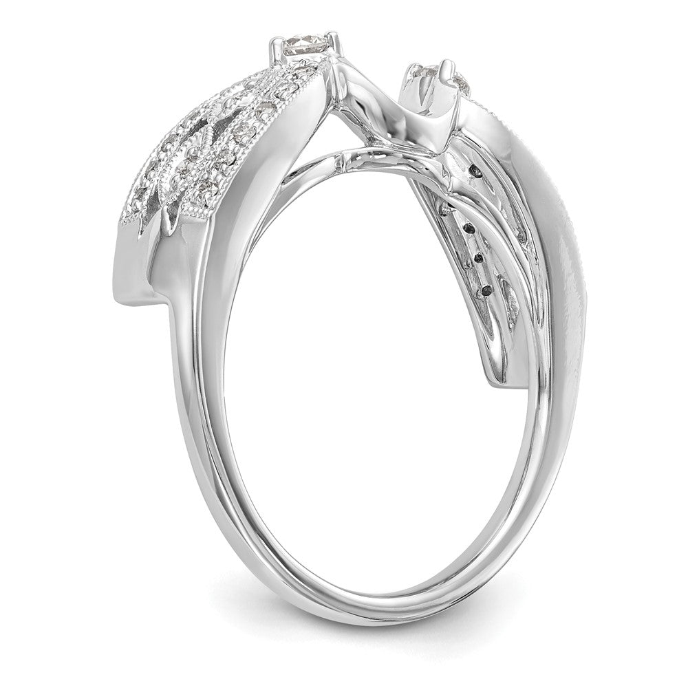 14K White Gold Real Diamond Wrap