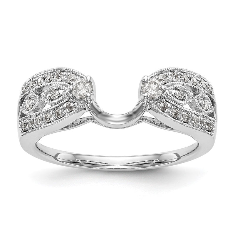 14K White Gold Real Diamond Wrap