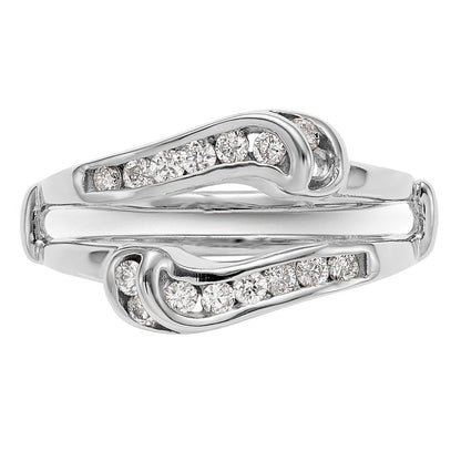 14K White Gold Real Diamond Guard