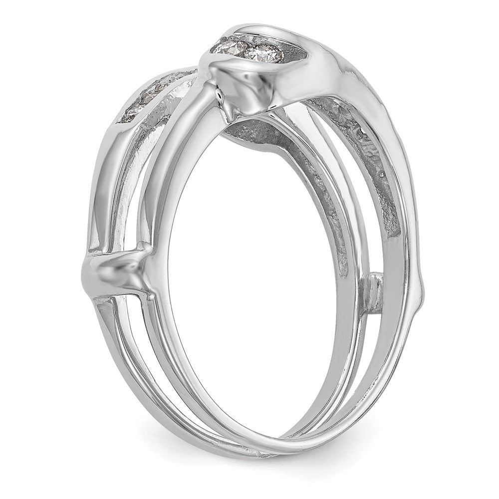 14K White Gold Real Diamond Guard