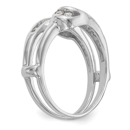 14K White Gold Real Diamond Guard