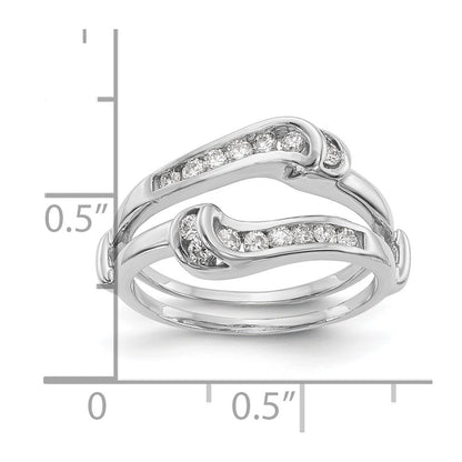 14K White Gold Real Diamond Guard