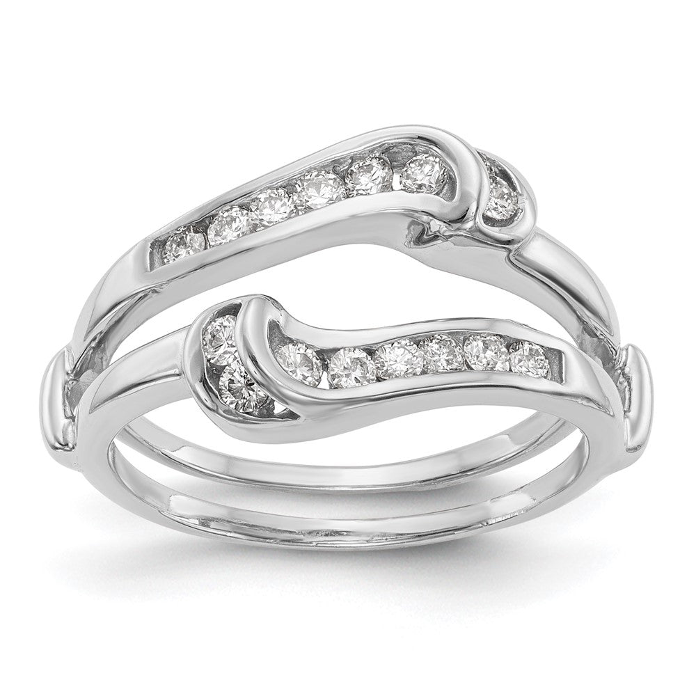 14K White Gold Real Diamond Guard
