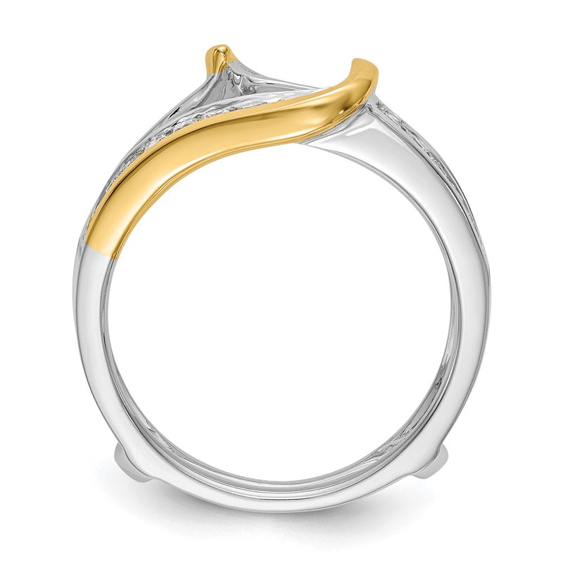 14K Two-Tone Gold Real Diamond Guard