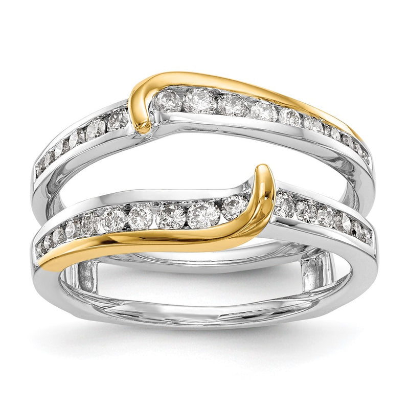 14K Two-Tone Gold Real Diamond Guard