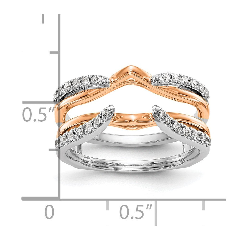 14K white and rose gold Real Diamond Guard