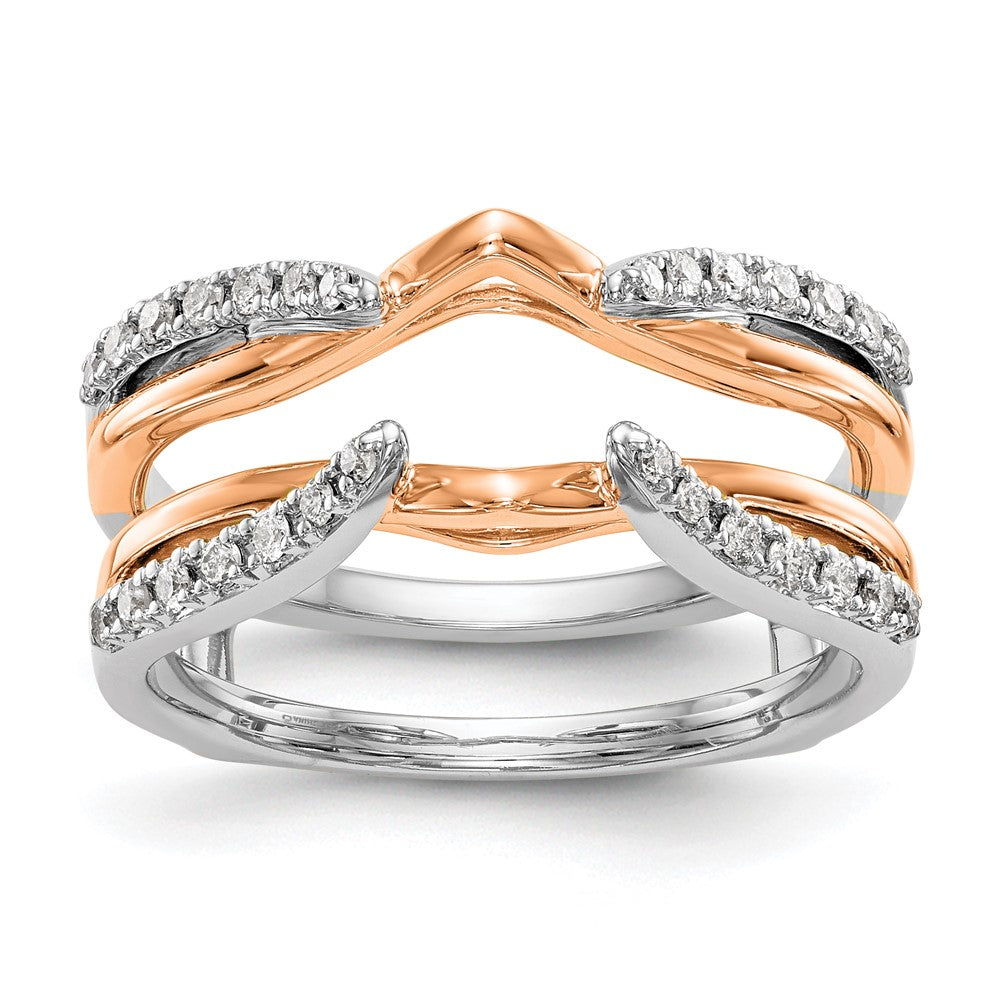 14K white and rose gold Real Diamond Guard
