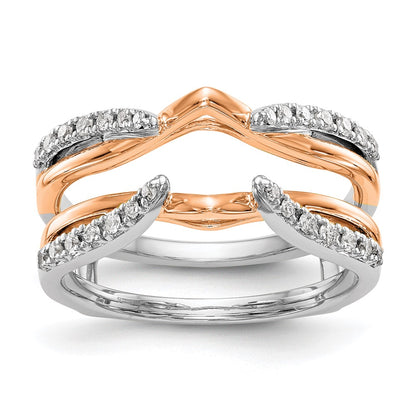 14K white and rose gold Real Diamond Guard