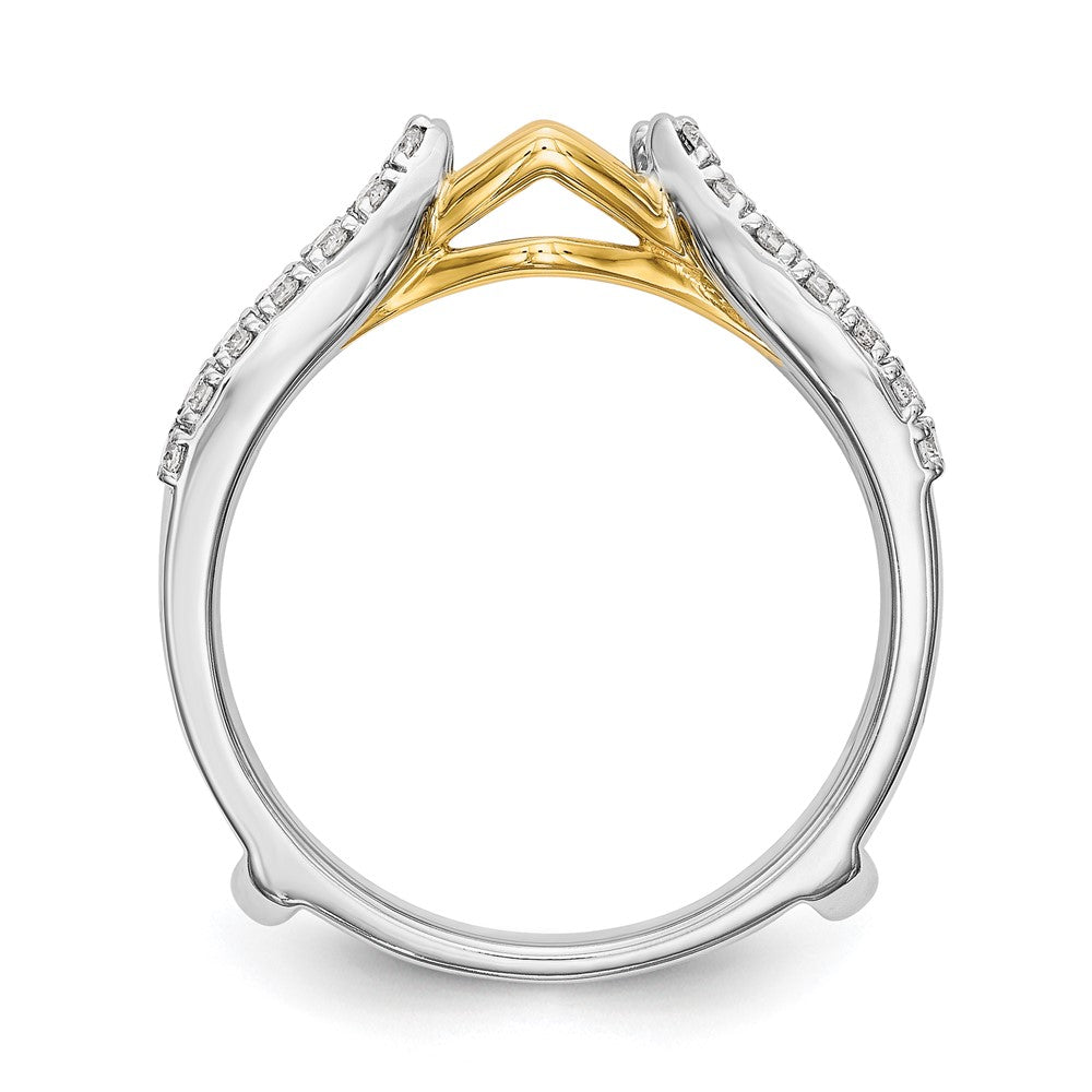 14K Two-Tone Gold Real Diamond Guard