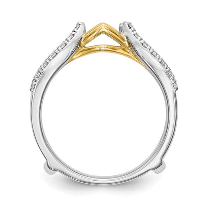 14K Two-Tone Gold Real Diamond Guard