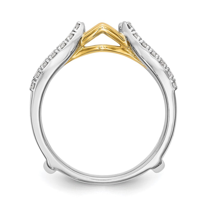 14K Two-Tone Gold Real Diamond Guard