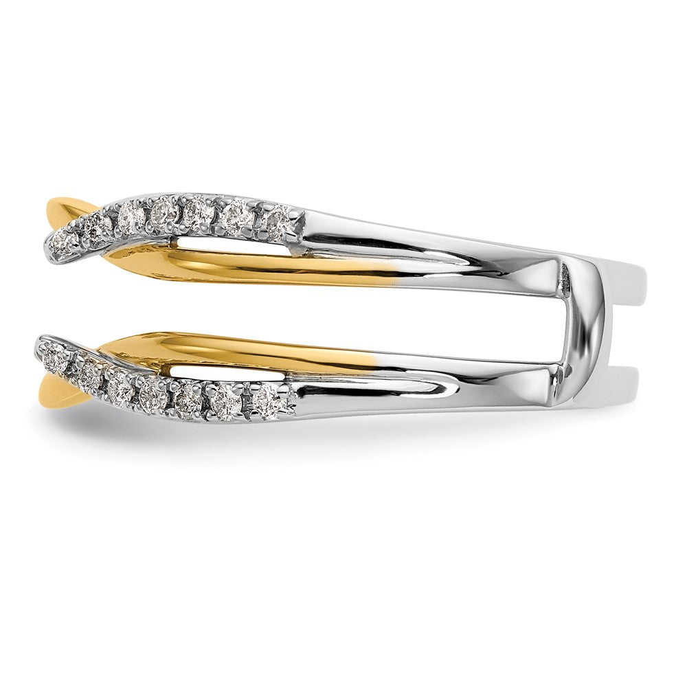 14K Two-Tone Gold Real Diamond Guard