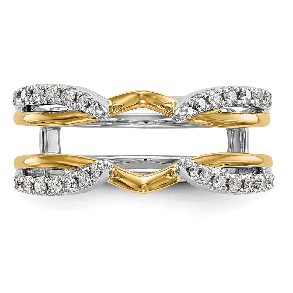 14K Two-Tone Gold Real Diamond Guard