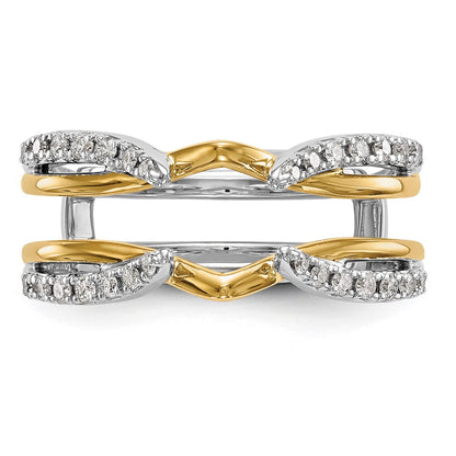 14K Two-Tone Gold Real Diamond Guard