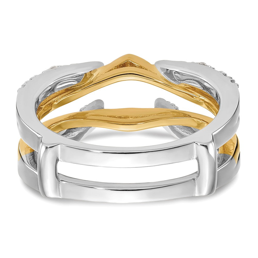 14K Two-Tone Gold Real Diamond Guard