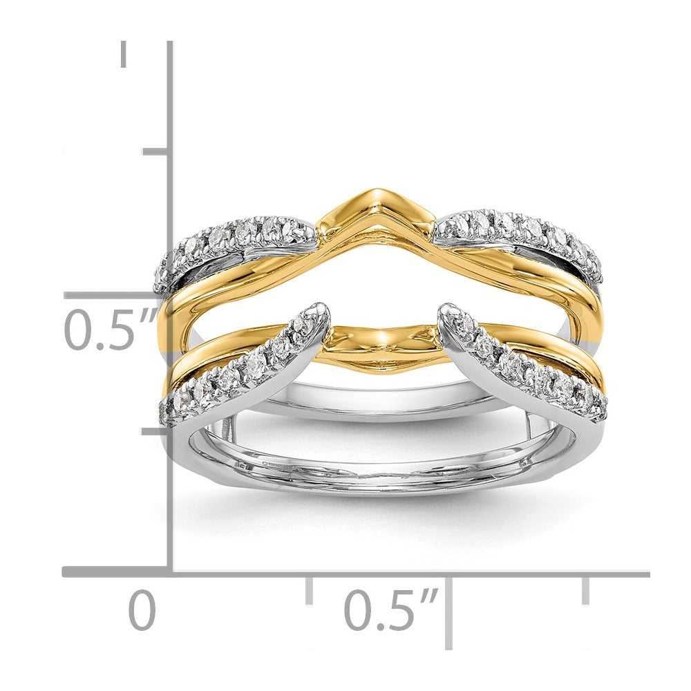 14K Two-Tone Gold Real Diamond Guard