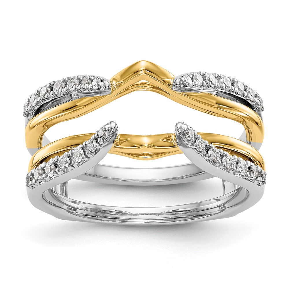 14K Two-Tone Gold Real Diamond Guard