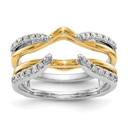 14K Two-Tone Gold Real Diamond Guard
