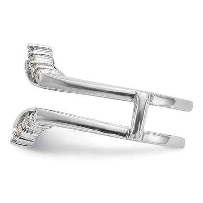 14K White Gold Real Diamond Guard