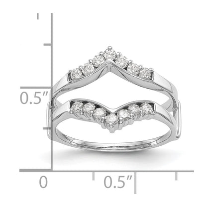 14K White Gold Real Diamond Guard