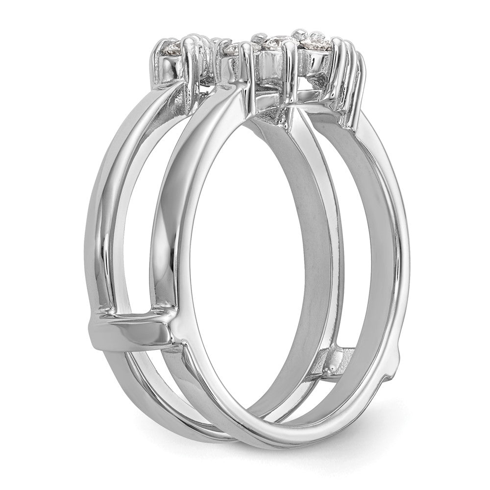 14K White Gold Real Diamond Guard