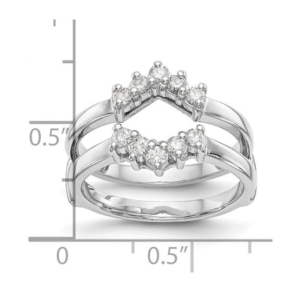 14K White Gold Real Diamond Guard