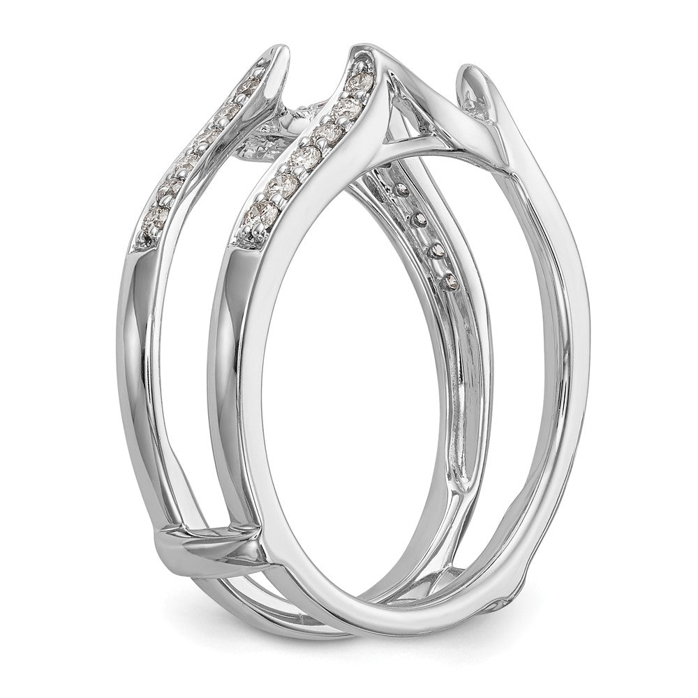 14K White Gold Real Diamond Guard
