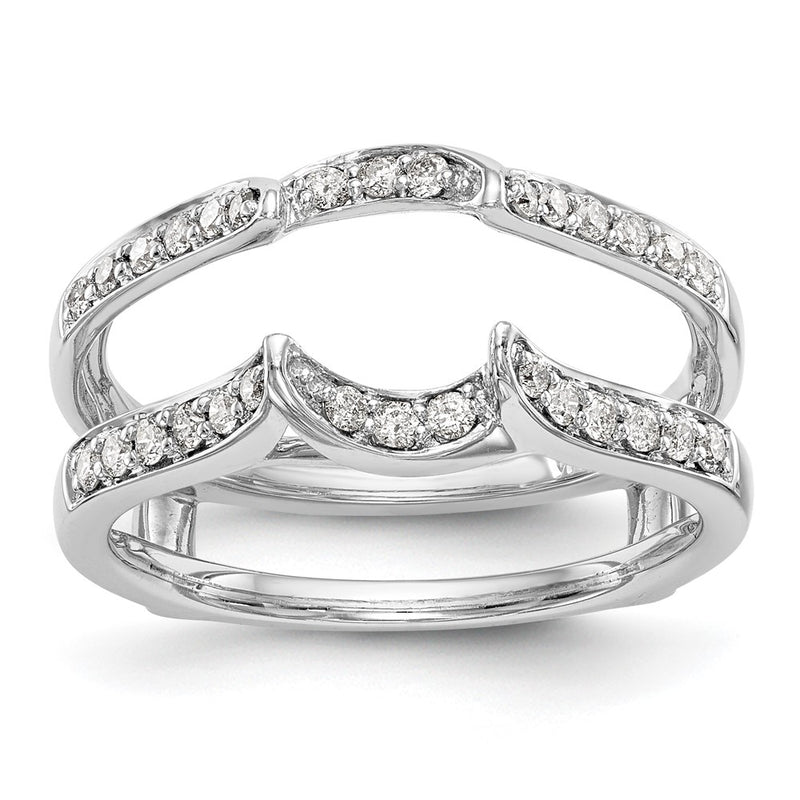 14K White Gold Real Diamond Guard