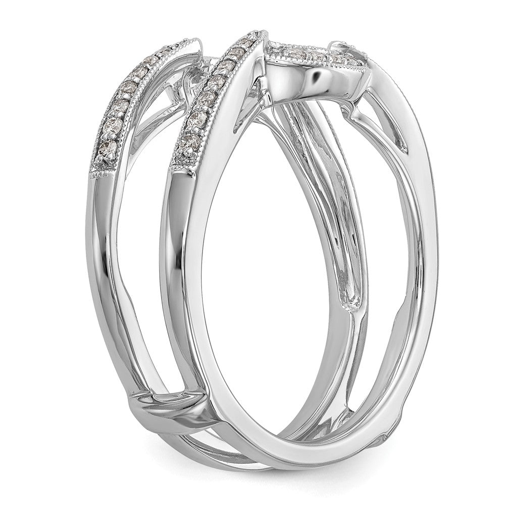 14K White Gold Real Diamond Guard