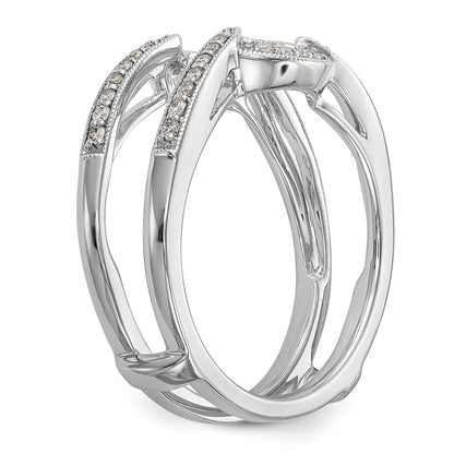 14K White Gold Real Diamond Guard
