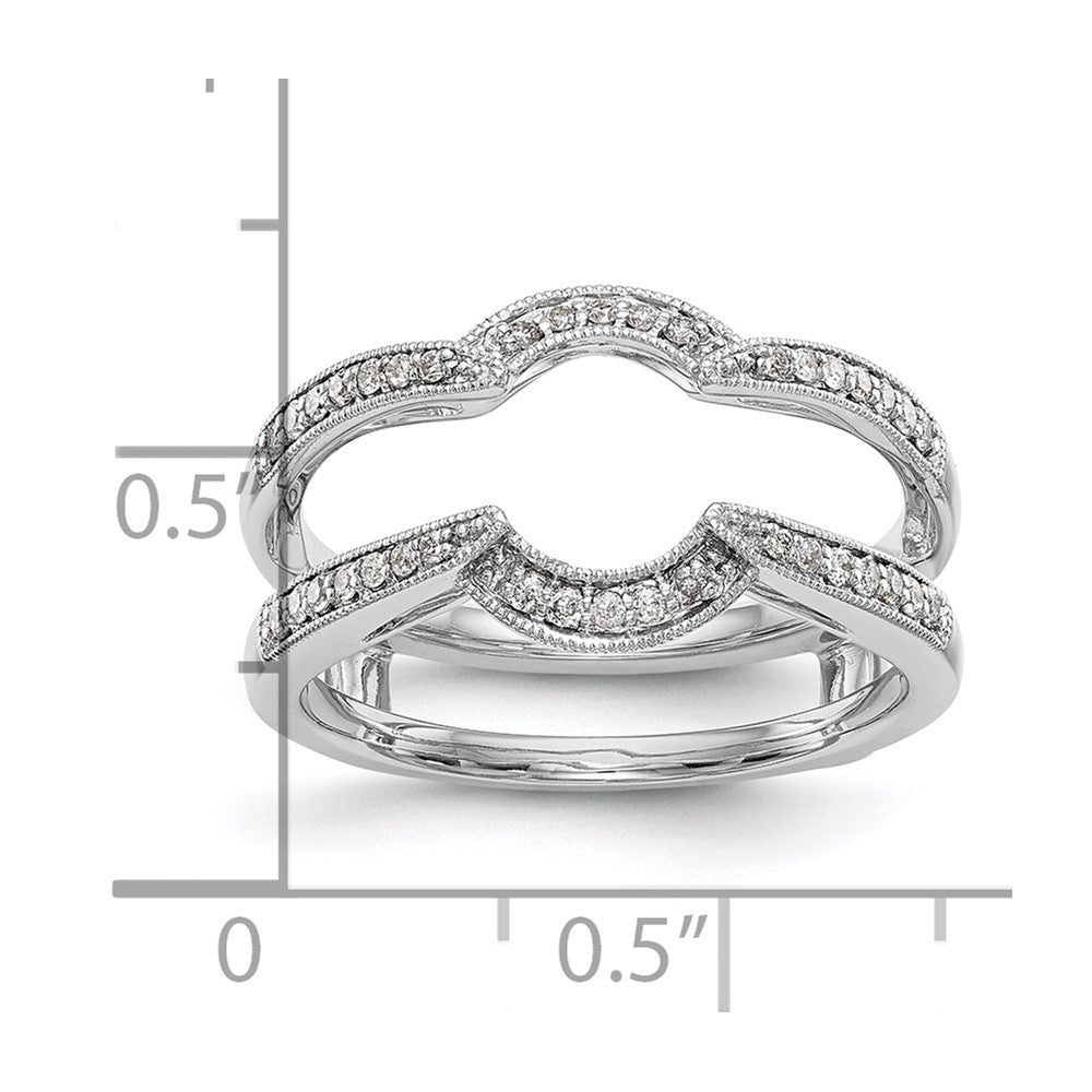14K White Gold Real Diamond Guard