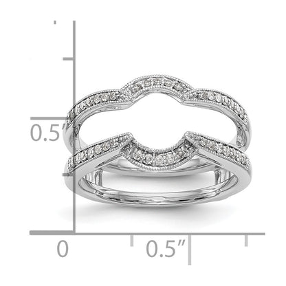 14K White Gold Real Diamond Guard
