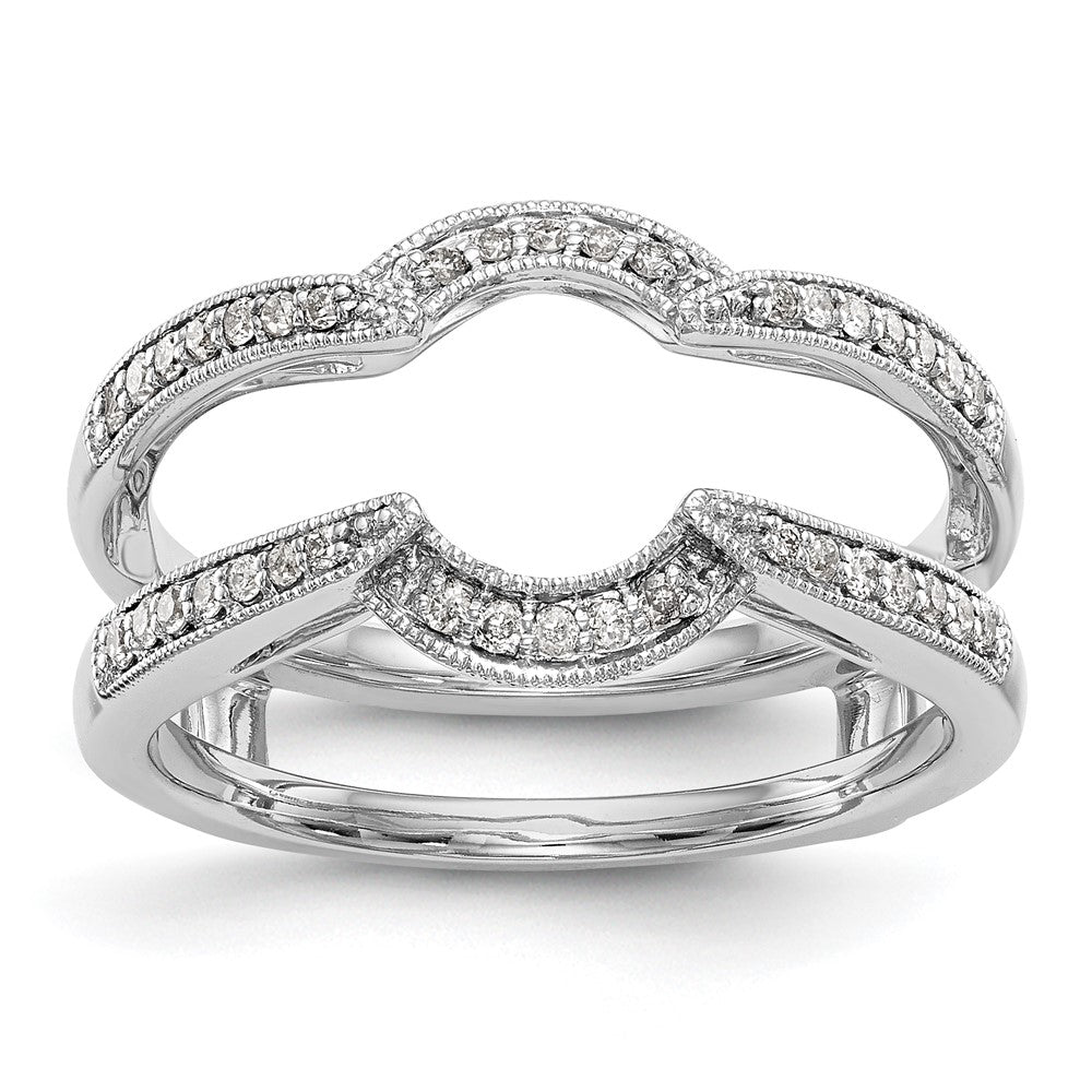 14K White Gold Real Diamond Guard