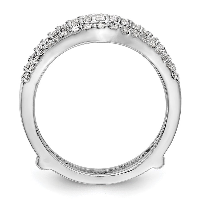 14K White Gold Real Diamond Guard