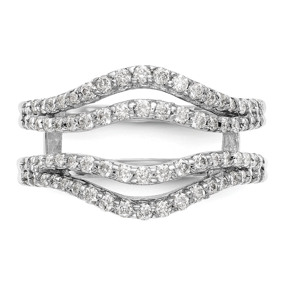 14K White Gold Real Diamond Guard