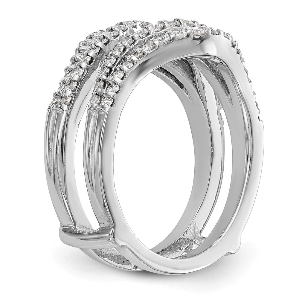 14K White Gold Real Diamond Guard