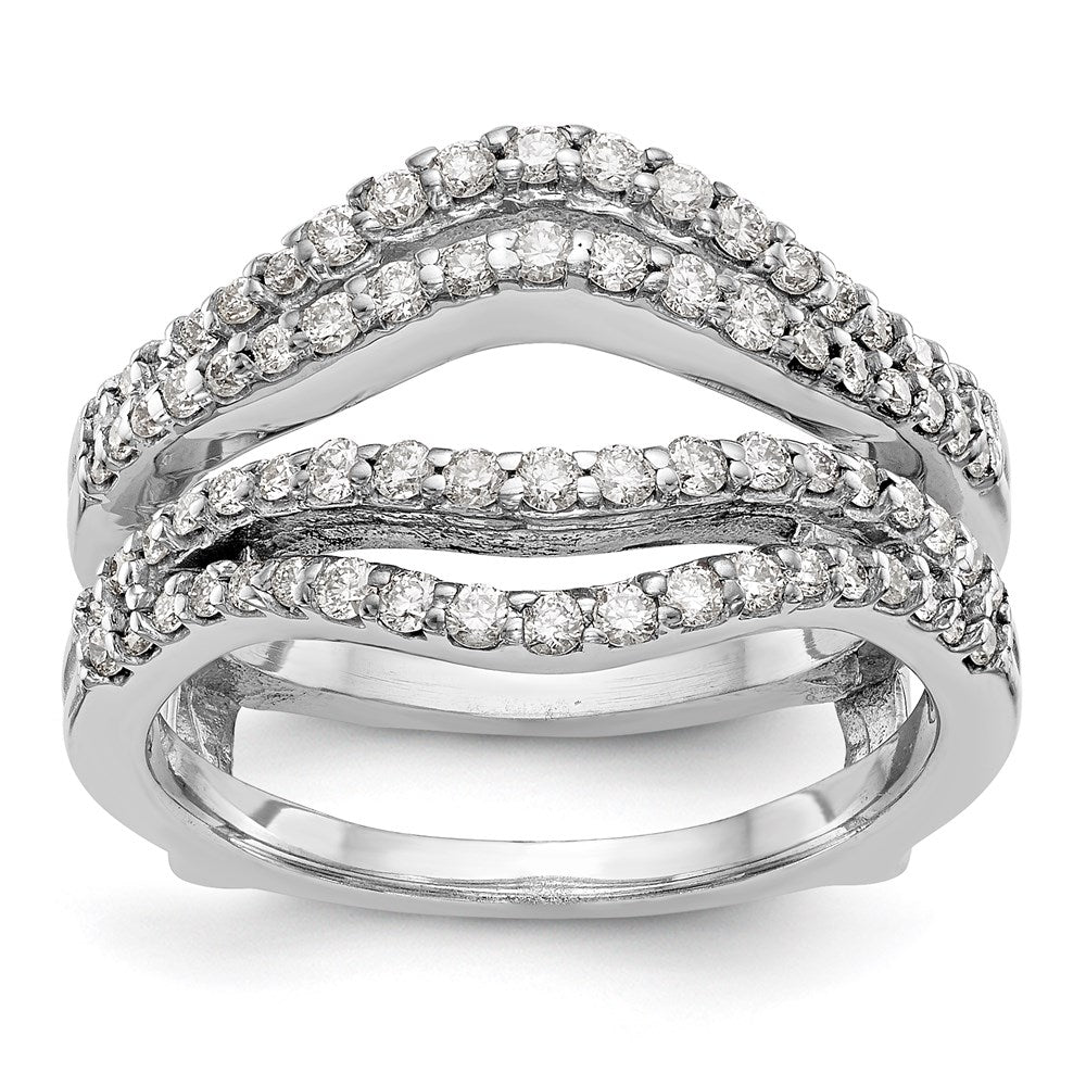 14K White Gold Real Diamond Guard