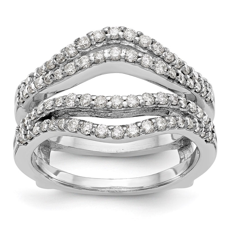 14K White Gold Real Diamond Guard