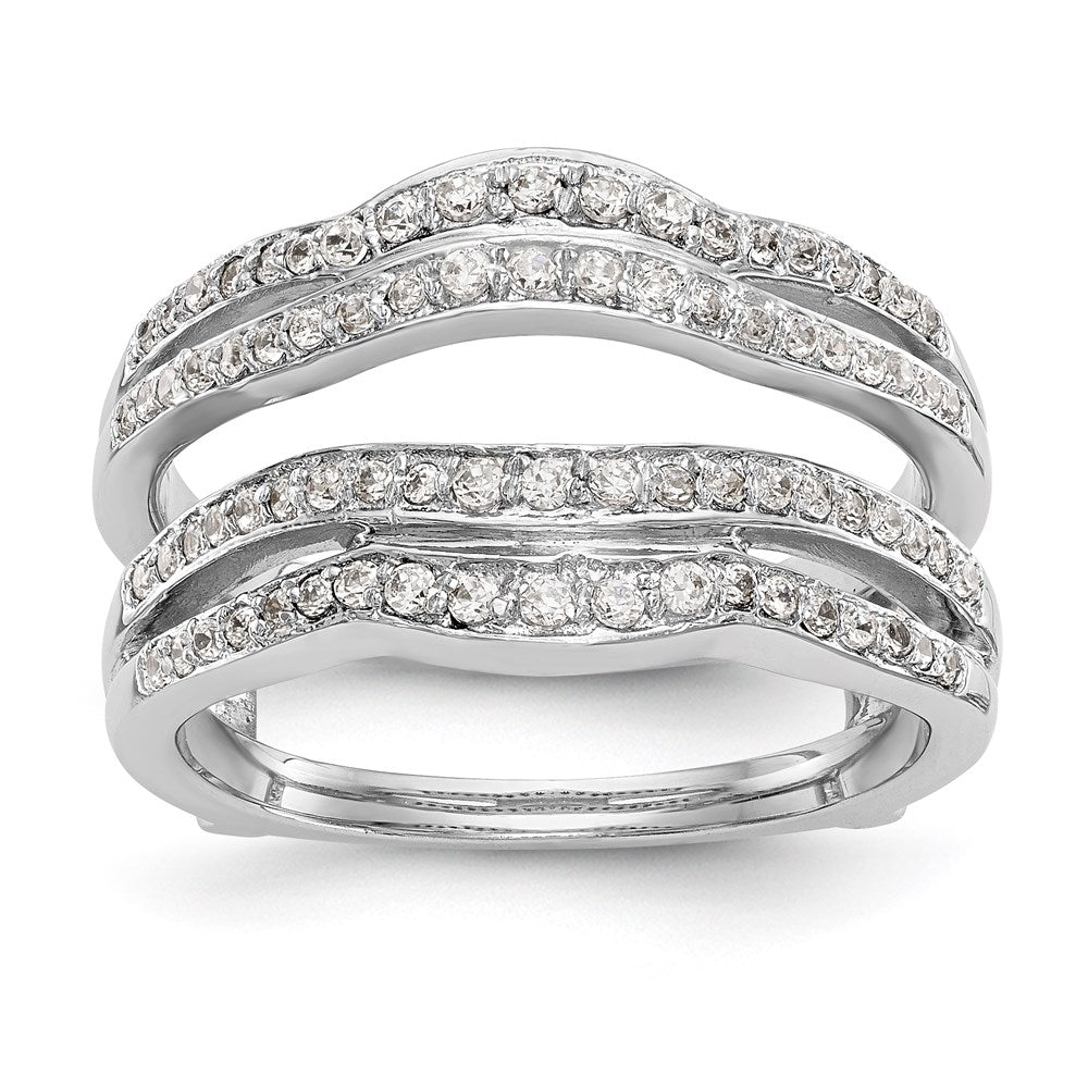 14K White Gold Real Diamond Guard